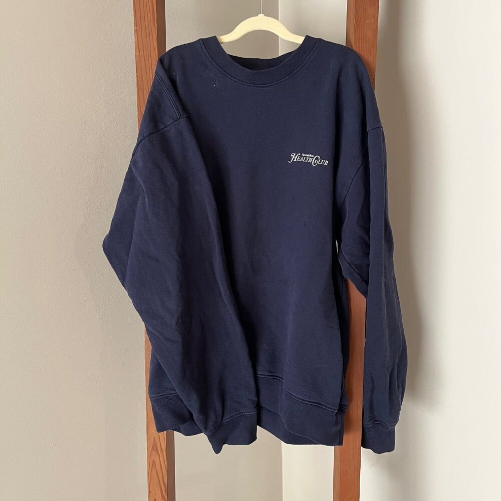 Sporty & Rich - Navy Womens Crew Sweatshirt - Medium
